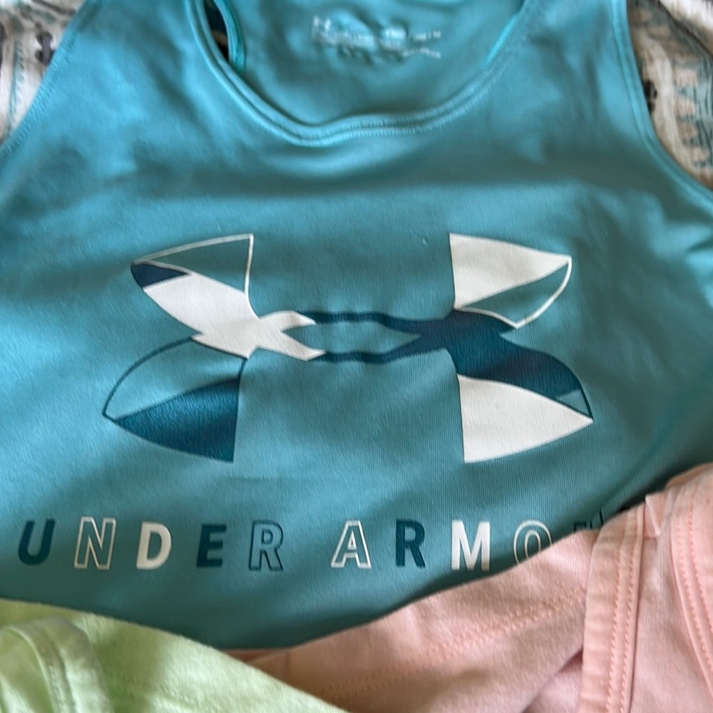 Lot of 3 Girls Under Armour tank tops